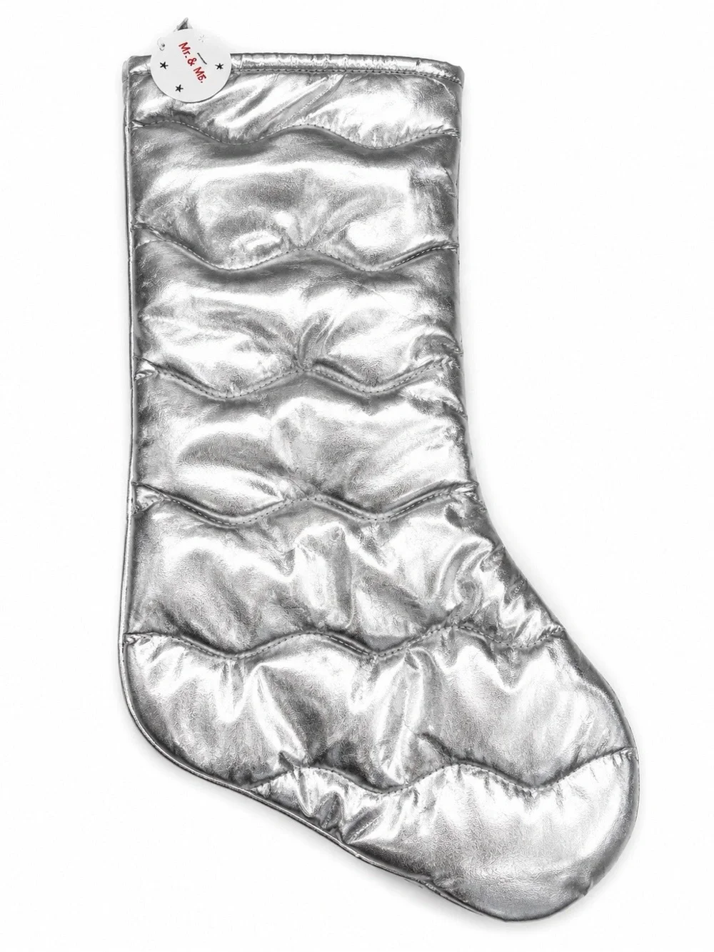 **Set of 3** Target Silver Quilted Christmas Stocking Holiday Decoration